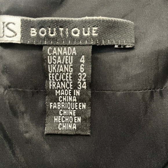 JS Boutique women’s Halter dress black Lace / champagne Chiffon beading. Size 4 - Picture 6 of 6